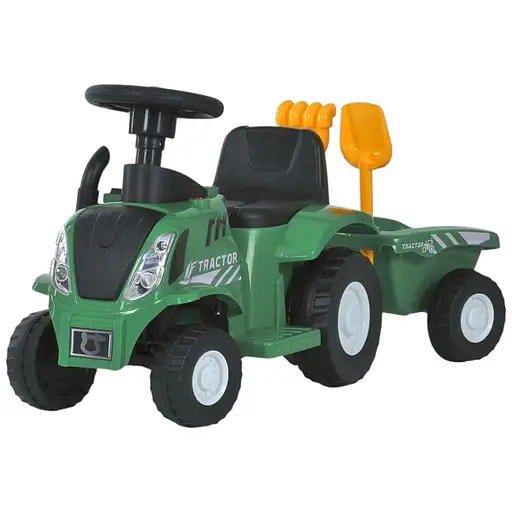 Электромобиль детский Bambi Трактор Racer M 6153B-5 с музыкальной панелью зеленый