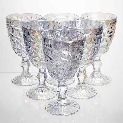 Набір келихів для вина 6 штук 340 мл винні келихи на ніжці скляні фужери для вина подарункові Yiwu HP-19-173 - фото 1