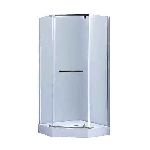 Душевая кабина Lidz Dozorca SC9 0x90.CRM.LOW.TR, стекло прозрачное 6 мм, Хром, Универсальная, прозрачная - фото 1