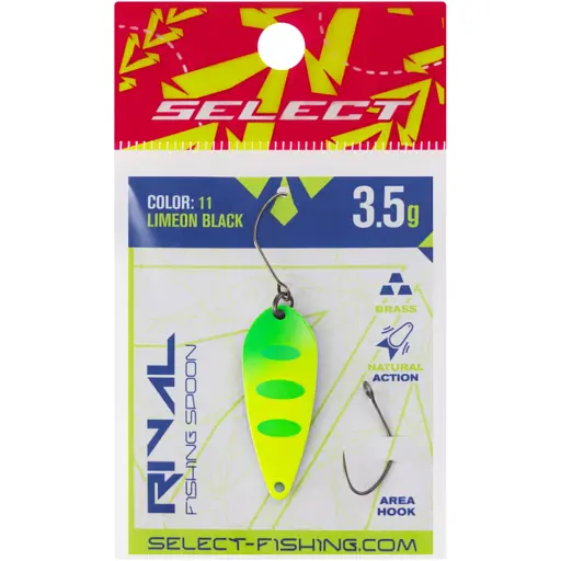 Блешня Select Rival 3.5g 34mm #11 LimeON Black - фото 2