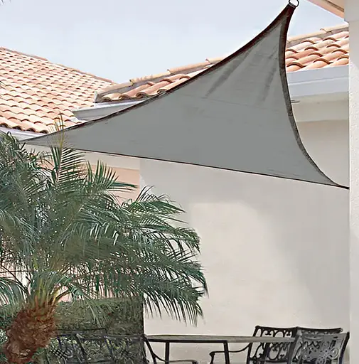 Тент навіс затінюючий трикутний 4х4х4м Оксфорд (Сірий) - фото 8