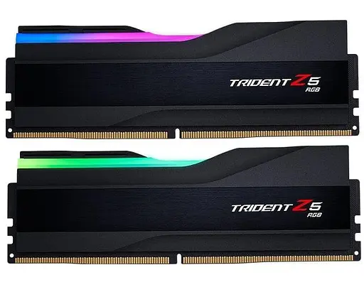 Модуль памяти G.Skill DDR5 64Gb (2x32) Trident Z5 RGB Black 6400 Mhz (F5-6400J3239G32GX2-TZ5RK) - фото 1