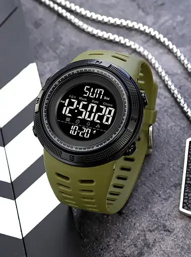 Спортивные наручные часы Skmei 2070 (Зеленые с черным циферблатом) - фото 4