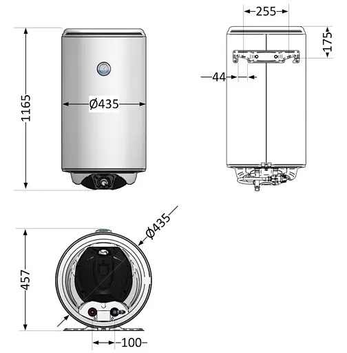 Водонагрівач електричний Thermo Alliance, 2 кВт, сухий ТЕН, 120 л плоский, вертикальний, циліндричний , білий (SV012044C) - фото 7