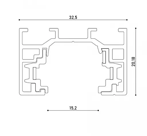 Трек однофазний 2м, білий KLOODI KDTR3-L320 2 WH - фото 2