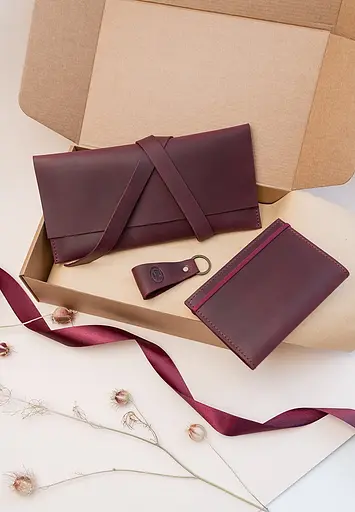 Комплект кожаных аксессуаров для путешественника Венеция (кожа crazy horse). - фото 2