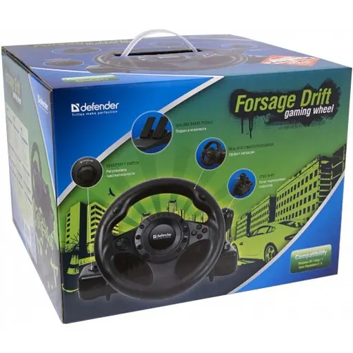 Ігрове кермо Defender Forsage Drift GT USB 12 кнопок Маніпулятор для ігор - фото 5