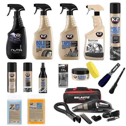 Подарочный набор K2 для водителя, с автохимией и пылесосом (15 ед.)(na_158) - фото 1