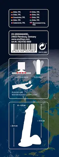 Фалоімітатор European Lover Large, 22.5 см (тілесний) - фото 6