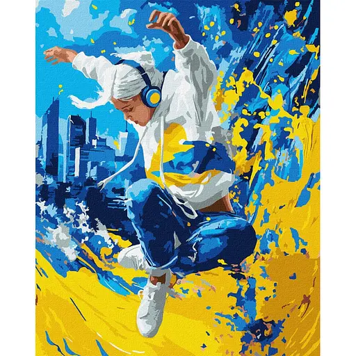 Набор для росписи по номерам Украинский хип-хоп, Ideyka, 40x50 см, КНО8487