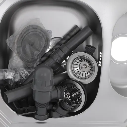 Кухонная мойка Haiba 100x50 satin HB0524, Нержавеющая сталь - фото 3