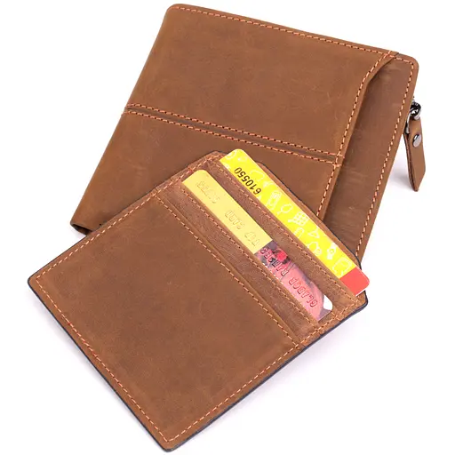 Гаманець для чоловіків із натуральної шкіри Vintage 12х11х2 см acs0029592 - фото 5