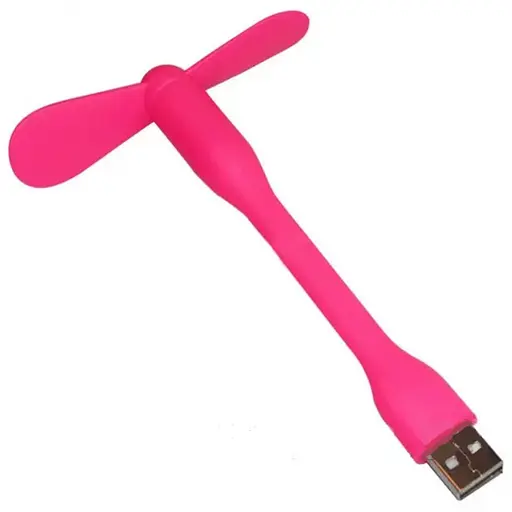 Портативний гнучкий USB міні-вентилятор для ноутбука/powerbank (Pink)