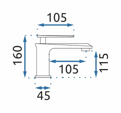 Смеситель для умывальника Rea Romano низкий Old Black REA-B9900 Черный - фото 2