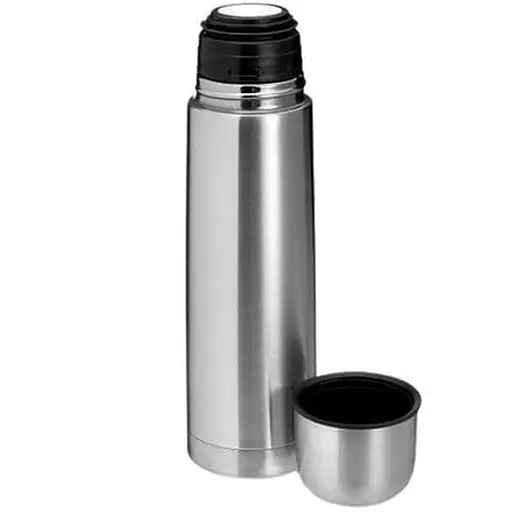 Термос Edenberg EB-3503 із пробкою клапаном у чохлі 750 мл Серебристий - фото 1