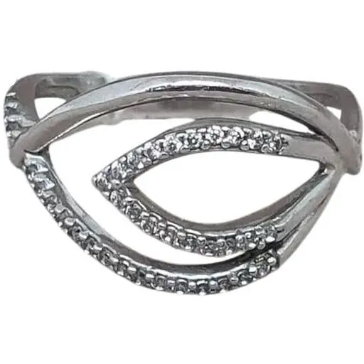 Серебряное кольцо Агни ОКТАВА с фианитами. 1163/1Р-CZ 16