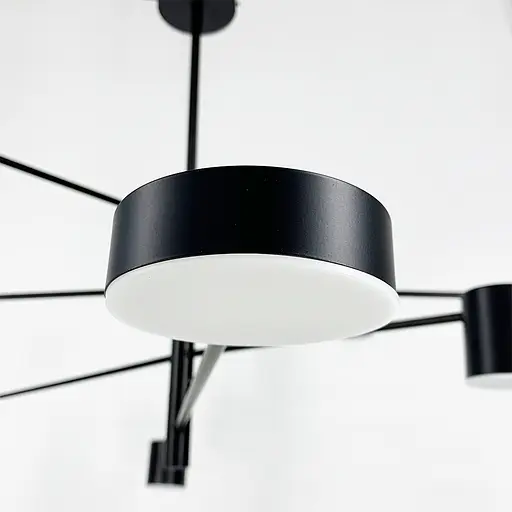 Сучасна чорна LED люстра FLEA з ріжками, що регулюються по осі Line.F DE 31/8 BK - фото 14