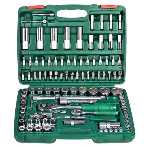 Набор торцевых головок Hans профессиональный 1/4DR4-14 мм и 1/2DR10-32 мм 108 предметов (TK-108) - фото 1