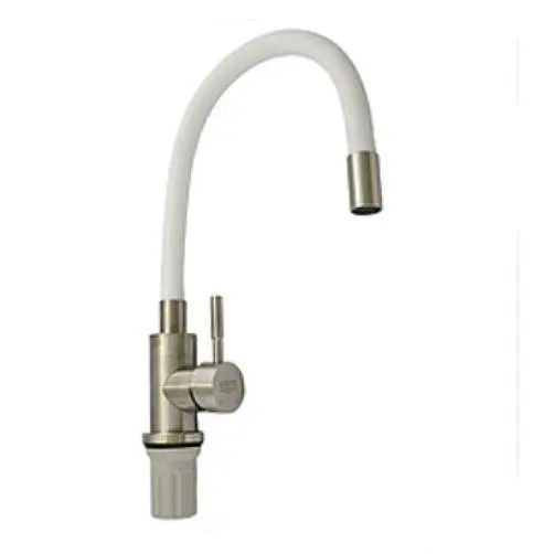 Змішувач для кухні Udis EZA4-F090KW гнучкий гусак нержавіюча сталь Білий 30412 - фото 1