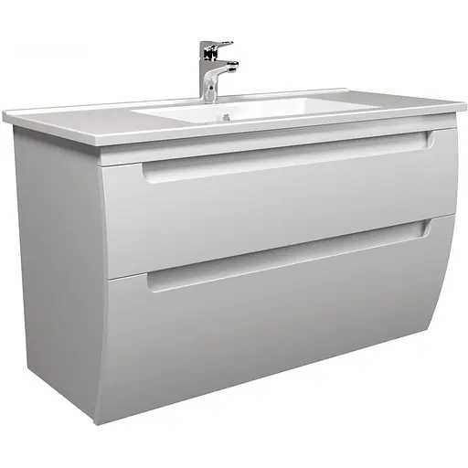 Тумба підвісна Мойдодир Trend 100-A у ванну з Creavit умивальником SU-100 Білий - фото 1