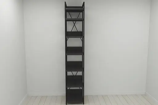 Шкаф Гардероб Уни секция 4 серии Конект Ferrum-decor 220x40x50см Черный металл ДСП Венге Магия 32 мм (FRD-104548)