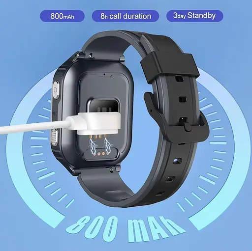 Детские смарт-часы Lemfo D55, 4G GPS Wi-Fi SIM черный - фото 8