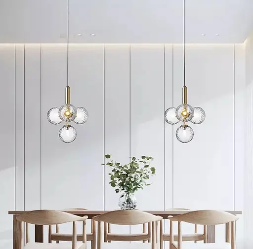 Люстра на 4 білих матових або прозорих плафонів | Арт. A 201/4 | Line F - фото 3