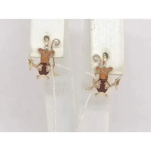 Золотые серьги Tango с эмалью. 400227Е - фото 3