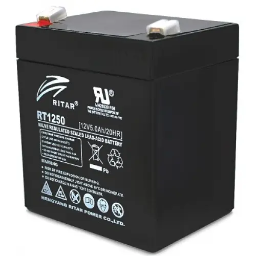 Акумулятор Ritar AGM RT1250B, Black Case, 12V 5.0Ah