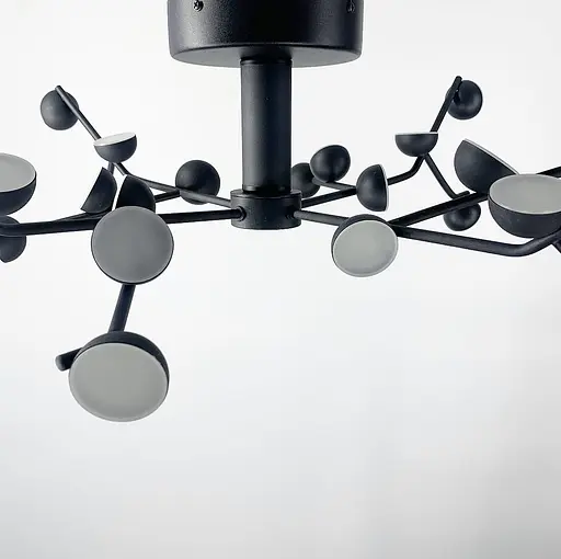 Потолочная люстра на 24 плафона черного цвета Mantra Line.F D 8001-24 BK - фото 6