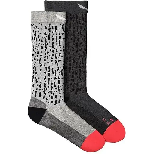 Шкарпетки Salewa Mountain Trainer SAL AM W Crew Sock 39-41 Grey/Black (1054-013.002.9685)