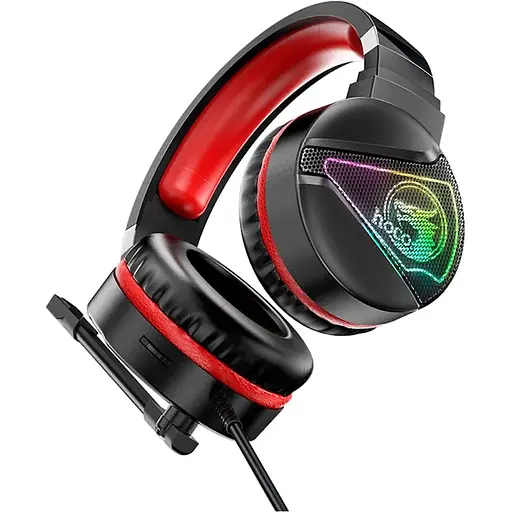 Игровые проводные наушники Hoco W104 Drift, USB, 3.5mm, 2m, Красный - фото 3