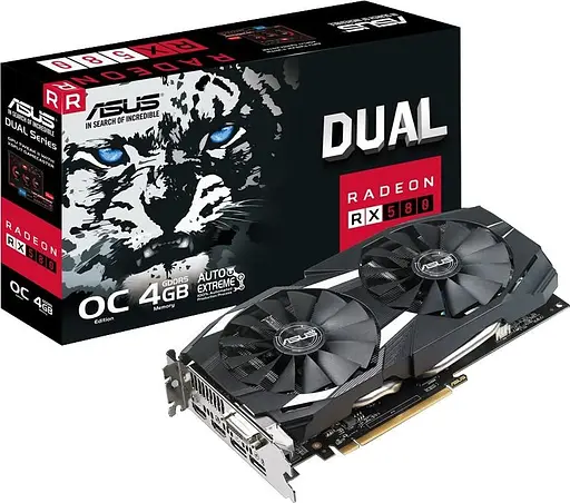 Відеокарта ASUS AMD Radeon RX 580 4Gb Dual OC (DUAL-RX580-O4G) (GDDR5, 256 bit, PCI-E 3.0 x16) Б/в - фото 4