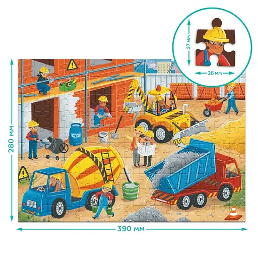 Пазл дитячий "Професії. Будівельник" DoDo Toys 300703, 150 елементів - фото 4