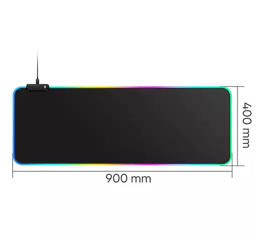 Ігрова поверхня з RGB підсвіткою FeelTouch 800х300х3 мм Black - фото 5