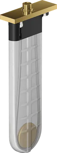 Внешняя часть с прямоугольной розеткой sBox 28010990 полированное золото - фото 1