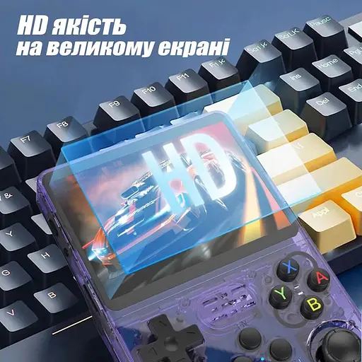 Игровая консоль Data Frog R36S портативная ретро 64 GB черная - фото 3