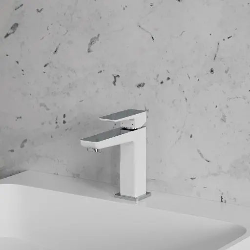 Змішувач для раковини Omnires Parma white (PM7410CRB) - фото 2