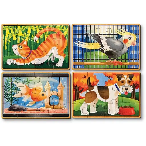 Пазл Melissa & Doug Домашние животные набор из 4 пазлов в коробке (MD3790) - фото 3