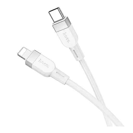 Кабель USB-C Hoco X109 Type-C Lightning Silicone PD 27W 1 м білий