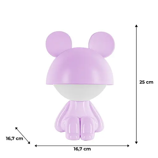 Світильник-нічник Kite LED з акумулятором Cute Mouse фіолетовий (K25-316-2-5) - фото 5