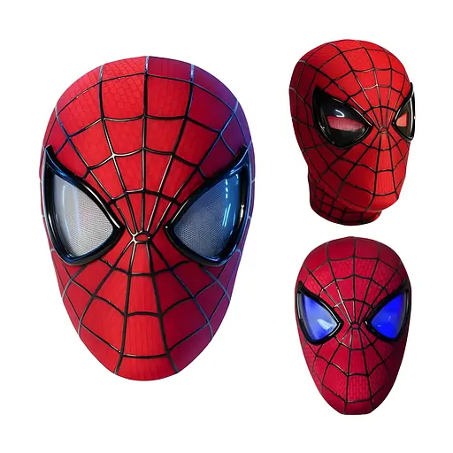 Маска Spiderman Человек-паук с подвижными глазами и световыми эффектами 26 х 18 х 14 см (352)