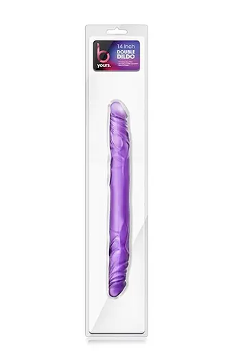 Двосторонній фалоімітатор B Yours 14 Inch Double Dildo 35 см фіолетовий - фото 2