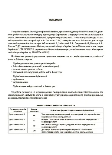 Українська мова. Усі діагностувальні роботи. 8 клас - фото 5