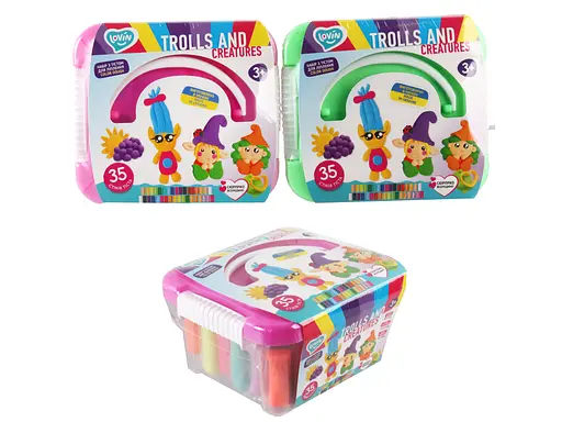 Набор для лепки с тестом Trolls and Creatures Box, TM Lovin
