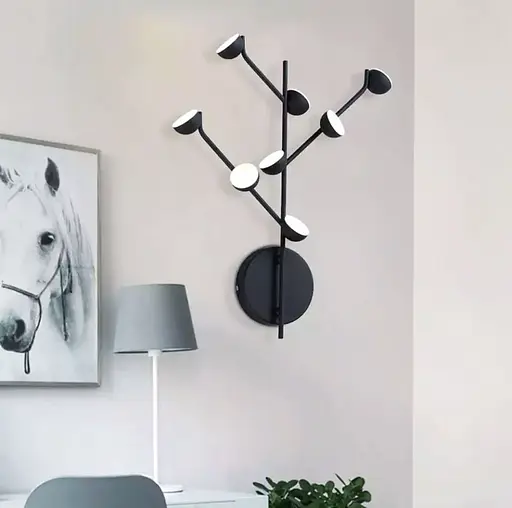 Бра на 8 плафонів в чорному корпусі Mantra Line F D 8001-8 BK - фото 1