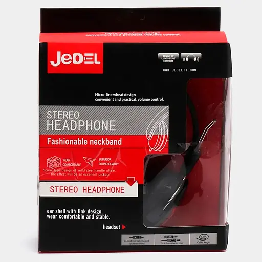 Дротові, ігрові, накладні навушники Jedel JD-868, Jack 3.5, 1.5m, black red - фото 5