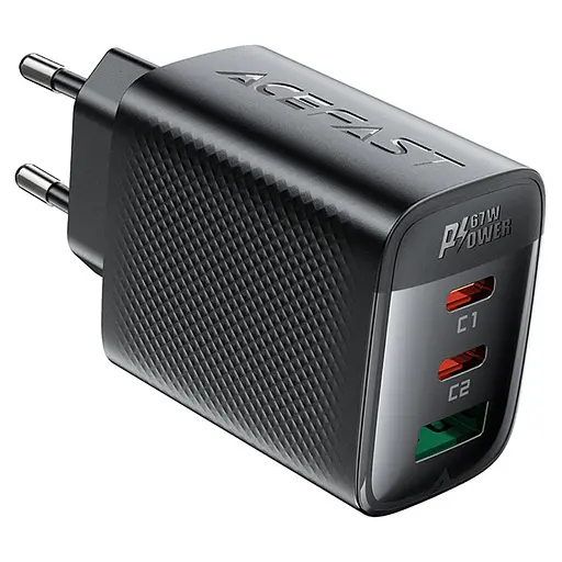 МЗП Acefast A108 GaN PD67W (1USB-A/2C) Black - фото 3