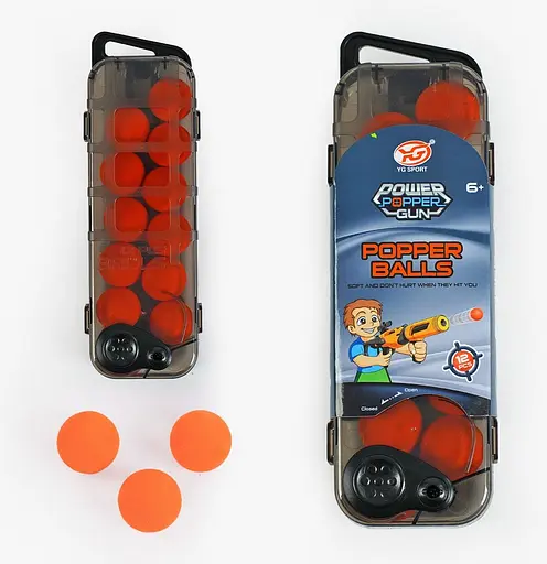 Запаска YG 09 P, мягкие шарики 12 штук 2,7см, в боксе (6983300410097) Оранжевый - фото 4