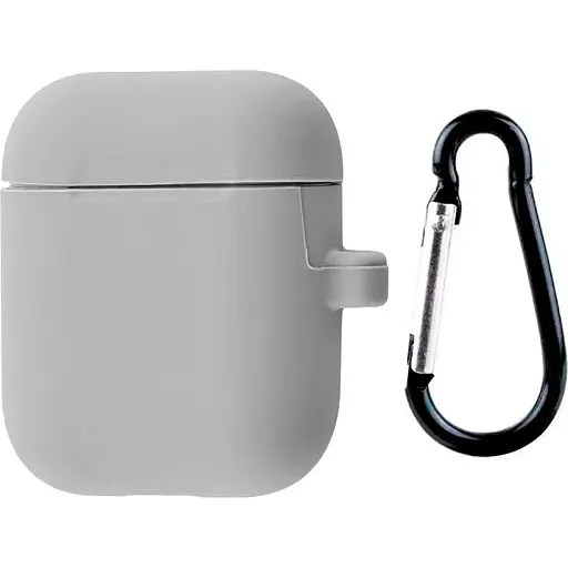 Чехол Apple High Copy Silicone Case + Carabine для Apple AirPods Gray [34660]